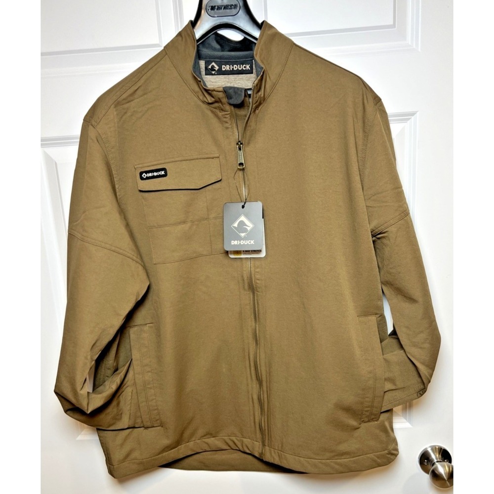 Dri Duck Ace Lightweight Softshell Jacket XL Field Khaki Water‑Resistant Stretch